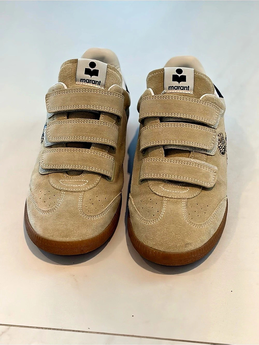 Marant Velcro Sneakers in Brown & Black